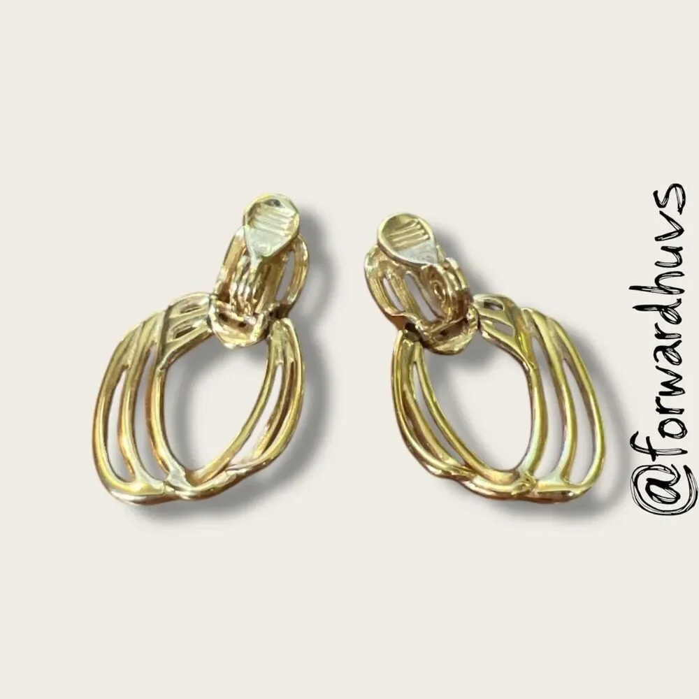 Gold-Tone Clip-On Earrings – Elegant and Classic